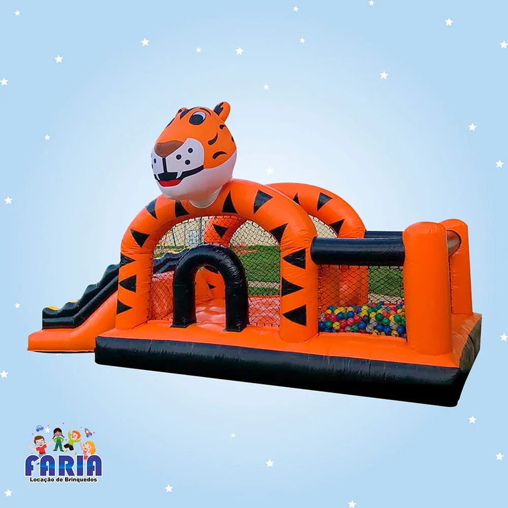 Multi Park Tigre Inflável 3 em 1 - Faria Brinquedos - Locação de Brinquedos em Cuiabá - 02