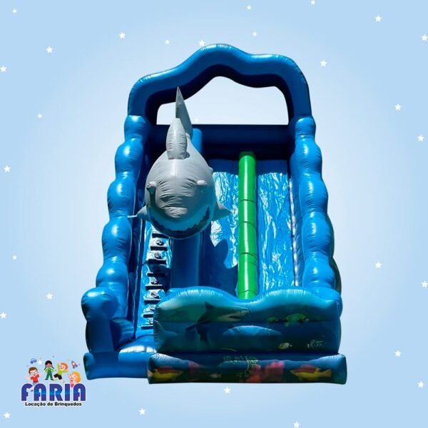 Tobogã Big Shark Inflável - Faria Brinquedos - Locação de Brinquedos em Cuiabá - 02