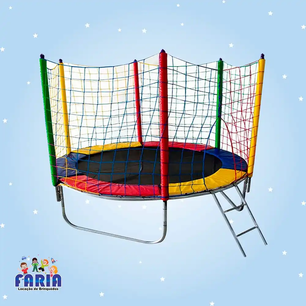 Cama Elástica 2m50 Metros - Faria Brinquedos - Locação de Brinquedos em Cuiabá