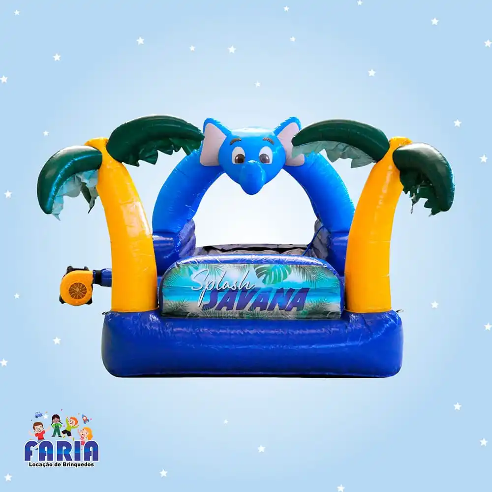 Escorrega Radical Splash Savana Inflável - Faria Brinquedos - Locação de Brinquedos em Cuiabá