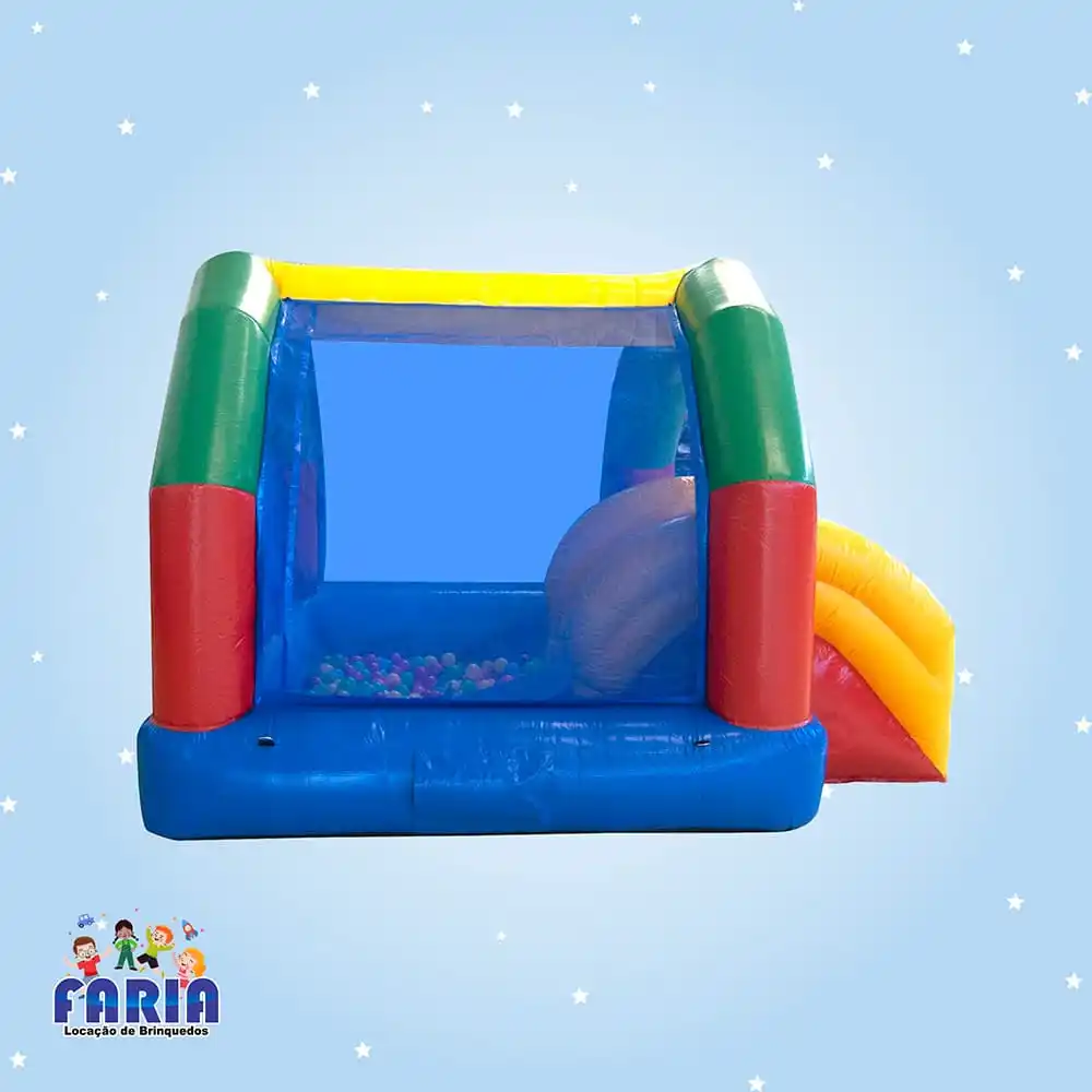 Escorrega com Piscina de Água ou Bolinhas 2 Escorrega com Piscina de Água ou Bolinhas - Faria Brinquedos - Locação de Brinquedos em Cuiabá